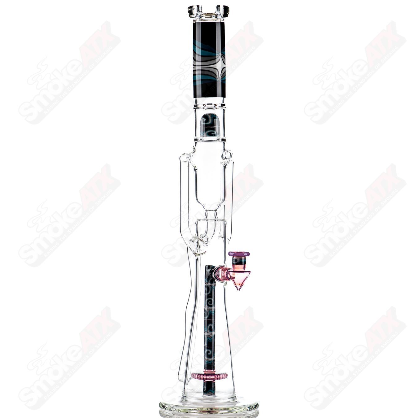 21"  Zyklon Recycler by Mad Rob Glass - Smoke ATX