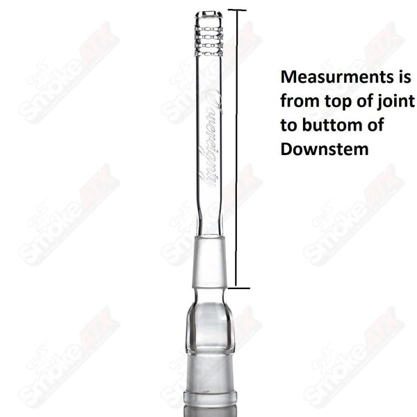 18/18mm 6" 360 Gridded Downstem Sovereignty Glass - Smoke ATX 