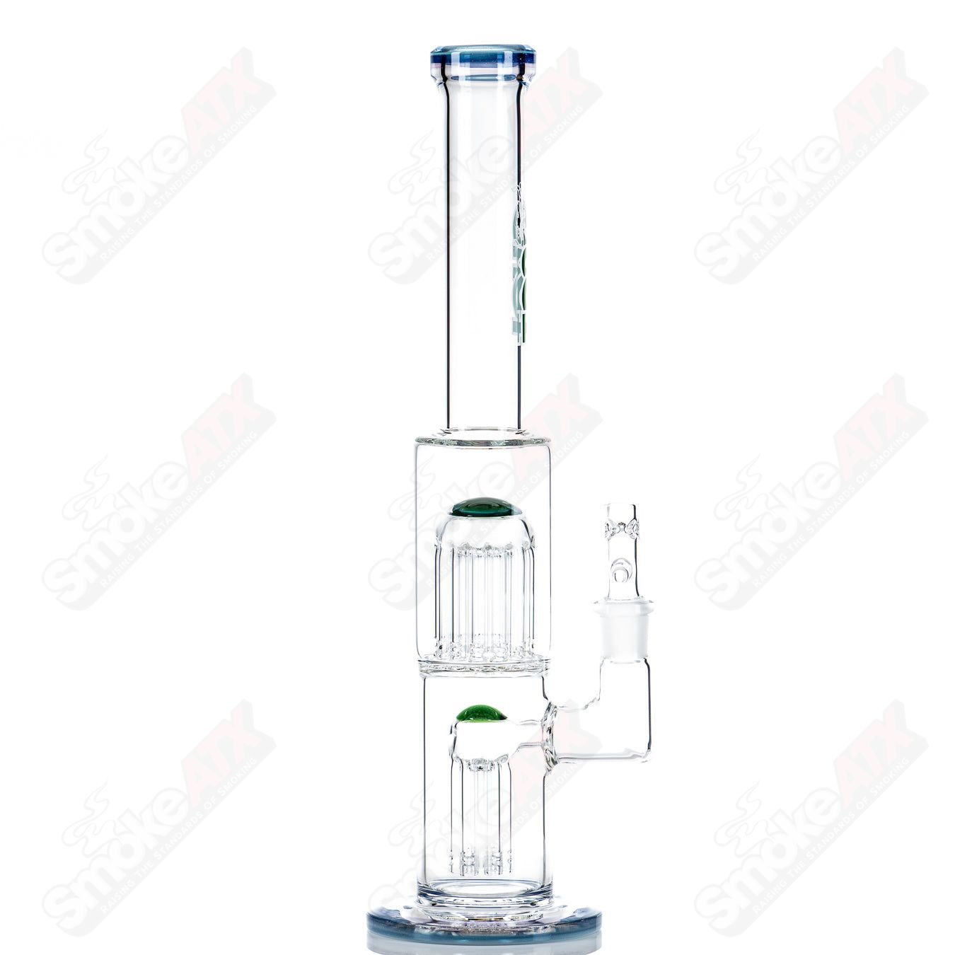 #1 18mm 7/13 Arm Perc w Color Cap Toro Glass - Smoke ATX