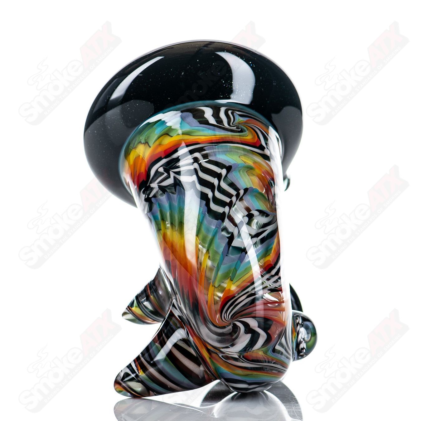 3D Spiral Wrap n' Rake Sherlock Collab by Shawna Benson (THG) x JMass Glass - Smoke ATX