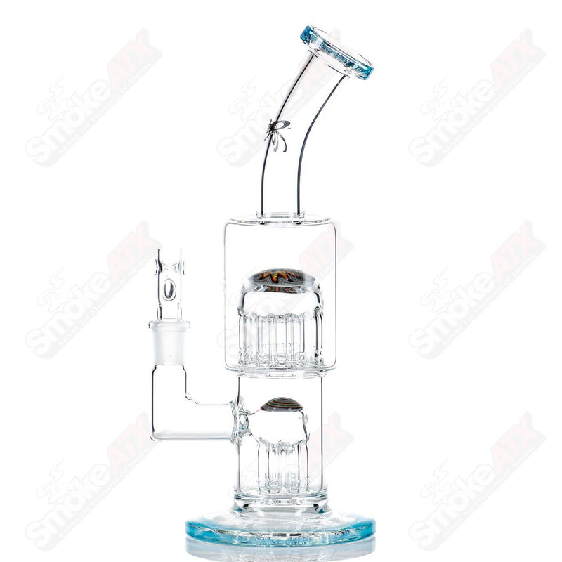 Double Micro 7/13 Arm Perc with Worked Sections by Toro Glass