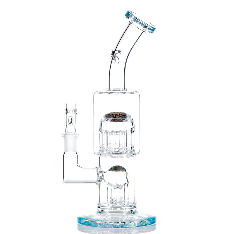 Double Micro 7/13 Arm Perc with Worked Sections by Toro Glass