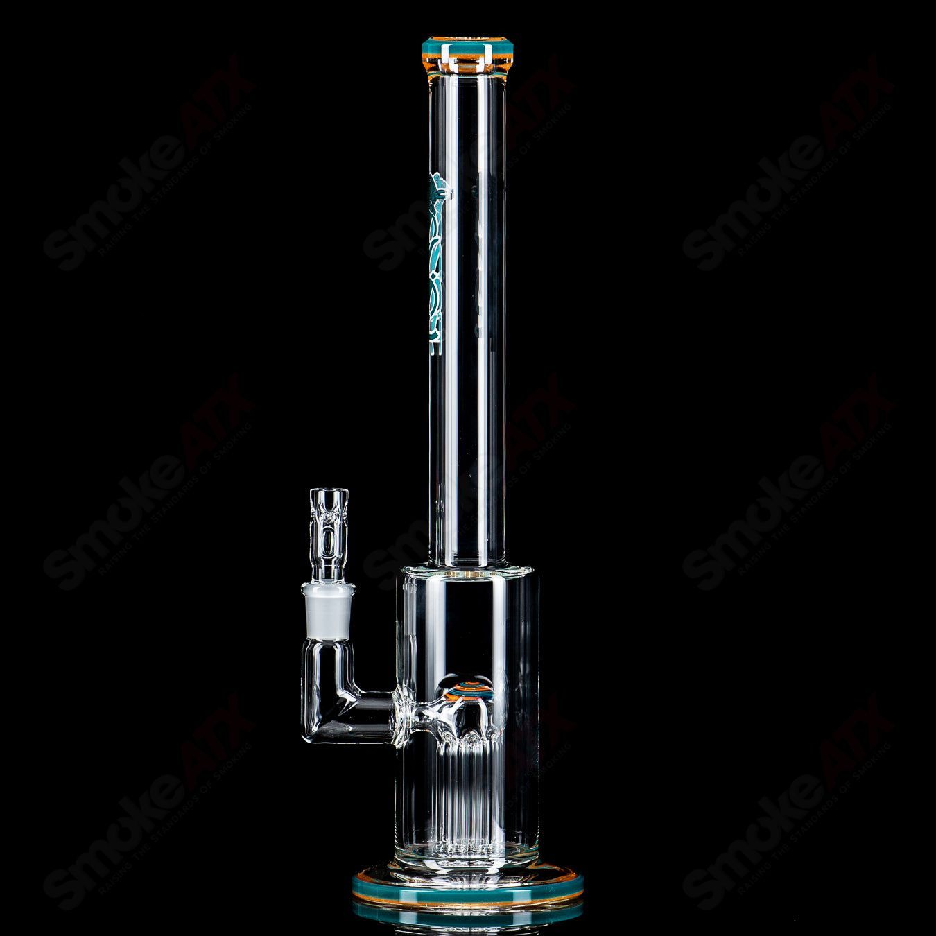#2 14mm Mini Tree w Color Accent Toro Glass - Smoke ATX 
