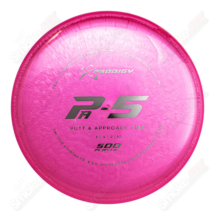 170-176g Pink F5 Fairway Driver Disc - 500 Plastic Prodigy Disc - Smoke ATX 