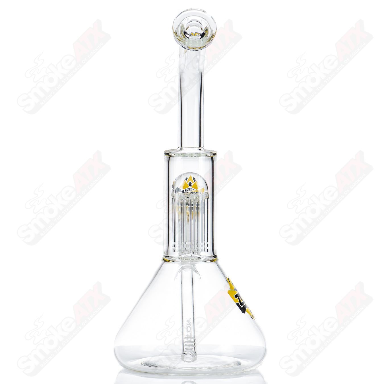 8 Arm Beaker Wubbler (Yellow/Black) ZOB - Smoke ATX 