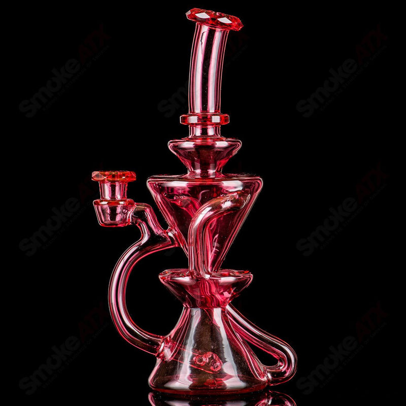 Faceted Two & Through Full-Size Recycler by Captn Chronic - Smoke ATX