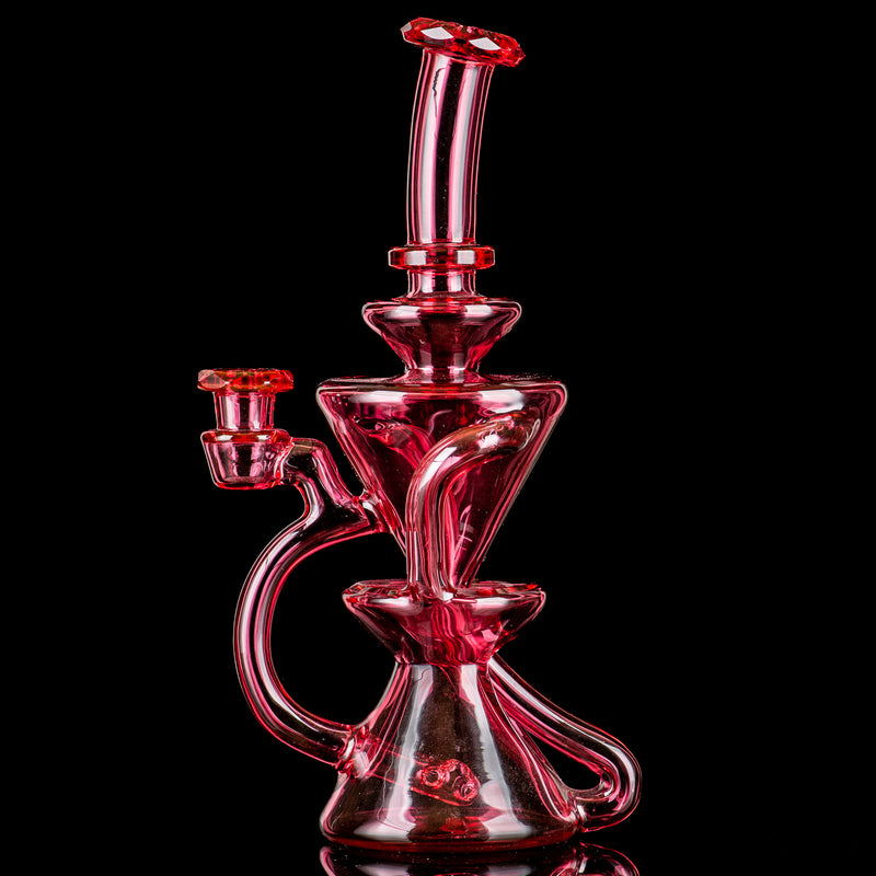 Faceted Two & Through Full-Size Recycler by Captn Chronic - Smoke ATX