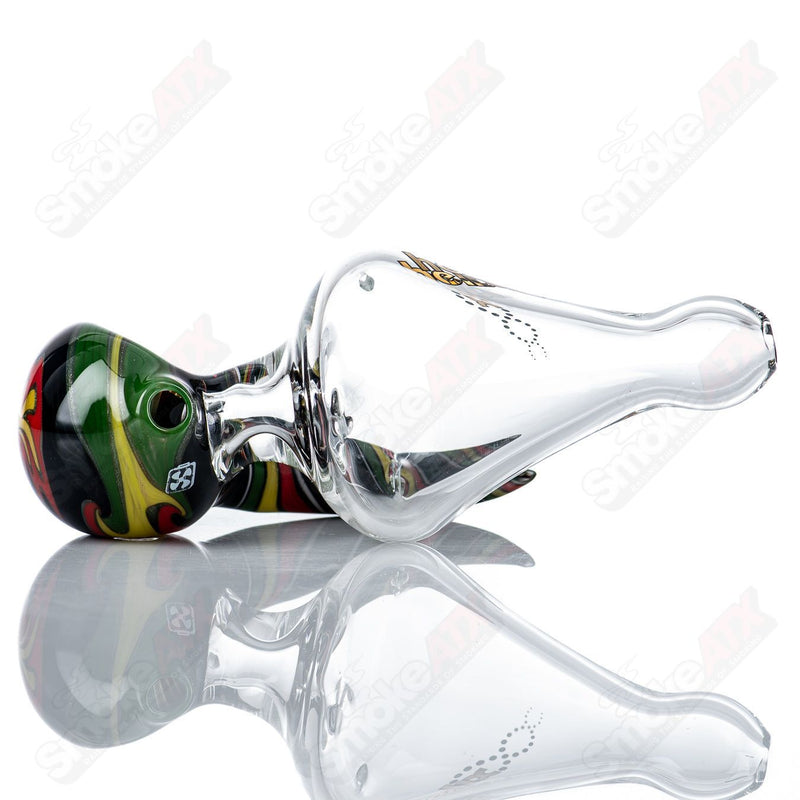 Custom Rasta Medium Helix Spoon pipe by Boxfan - Smoke ATX 