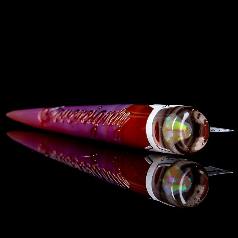 Opal Accent Spiral Poker Tool (Amber Purple X Lava) Sovereignty Glass - Smoke ATX