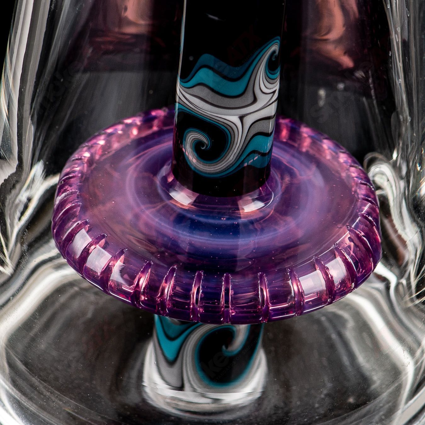 21"  Zyklon Recycler by Mad Rob Glass - Smoke ATX