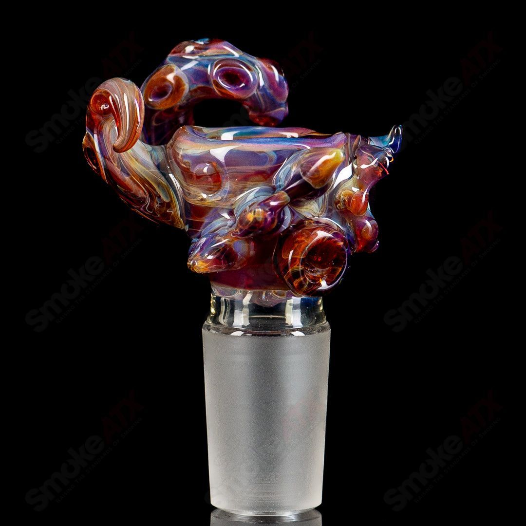 18mm Multihole Bowl by Mako Glass - Smoke ATX 