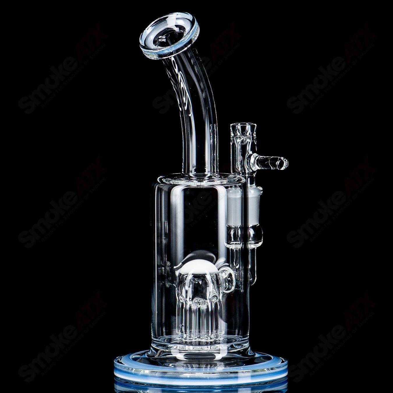 #3 14mm Mini Tree w Color Accent Toro Glass - Smoke ATX 