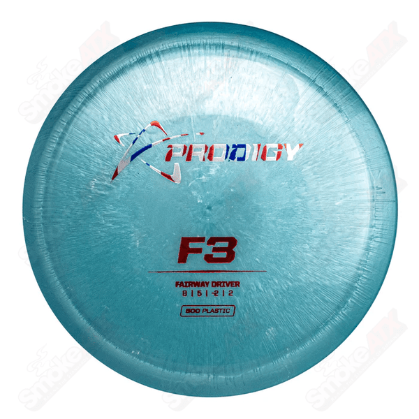 170-176g Blue F3 Fairway Driver Disc (Ring of Stars) - 500 Plastic Prodigy Disc - Smoke ATX 