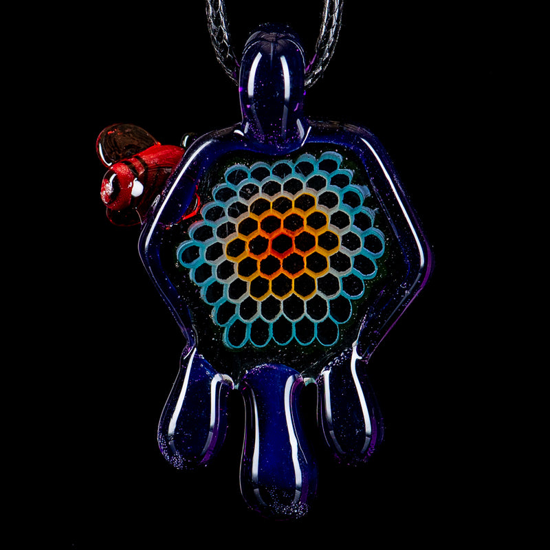 #2 Small Color Honeycomb Drip Pendant by Joe P Glass