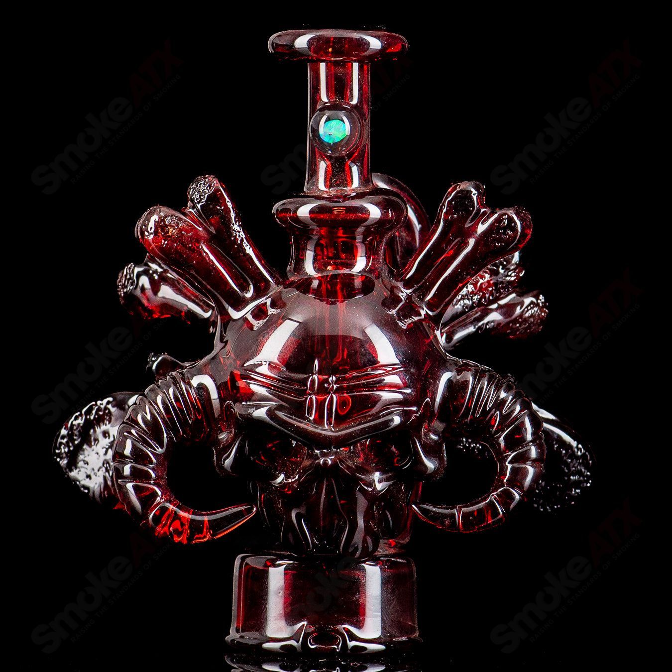 Skull Puffco Top by Grime Glass - Smoke ATX 