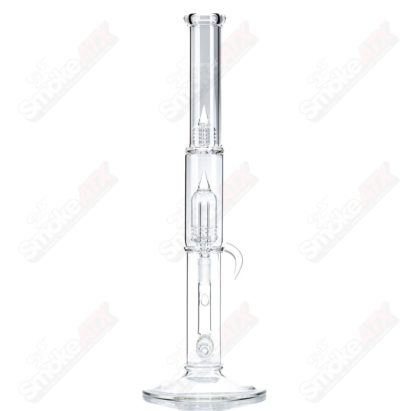 50mm Grid Dome 3Cut 360 Stem Straight Neck w Splash Guard Sovereignty - Smoke ATX
