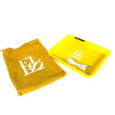 Yellow LED Rolling Tray Elbo - Smoke ATX