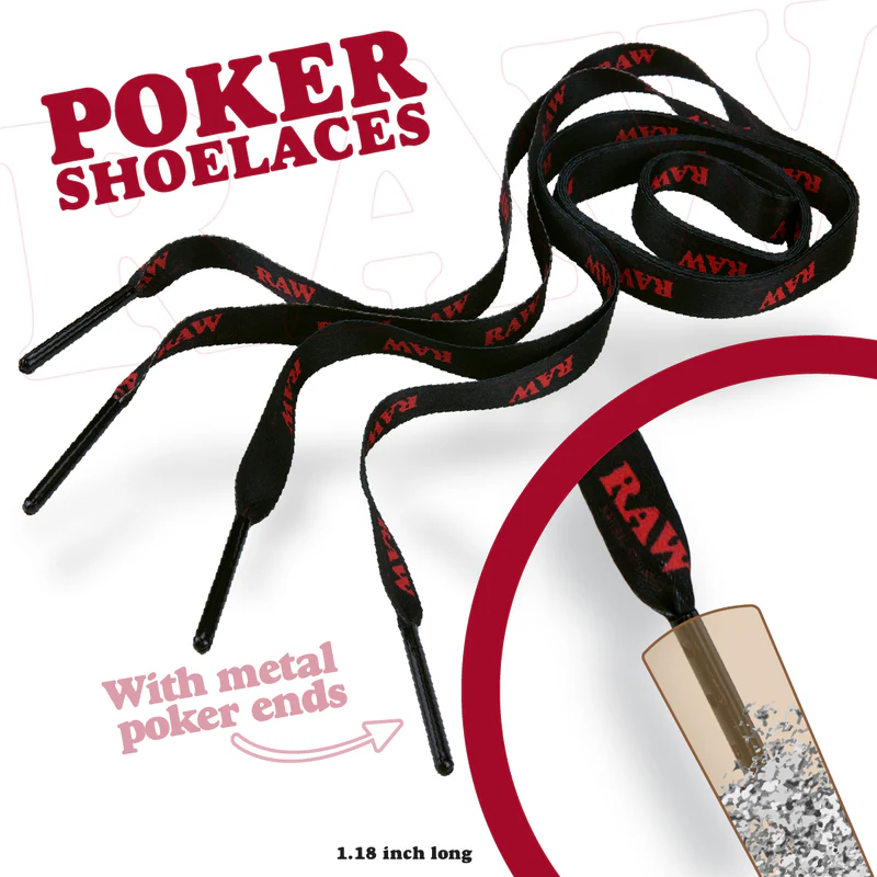 RAW Shoe Laces with Metal Poker Tips