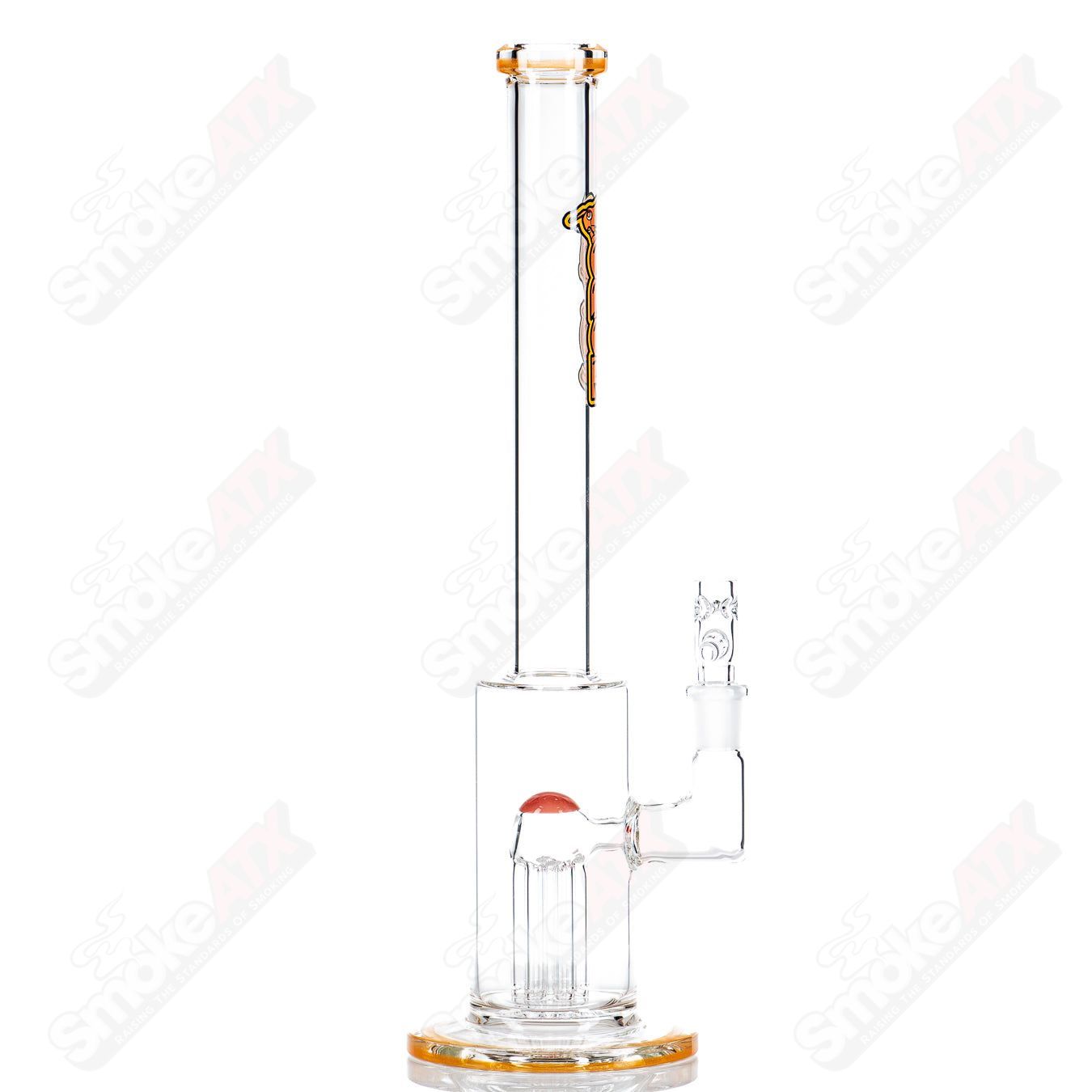 #1 14mm Mini Tree w/ Color Accents Toro Glass - Smoke ATX