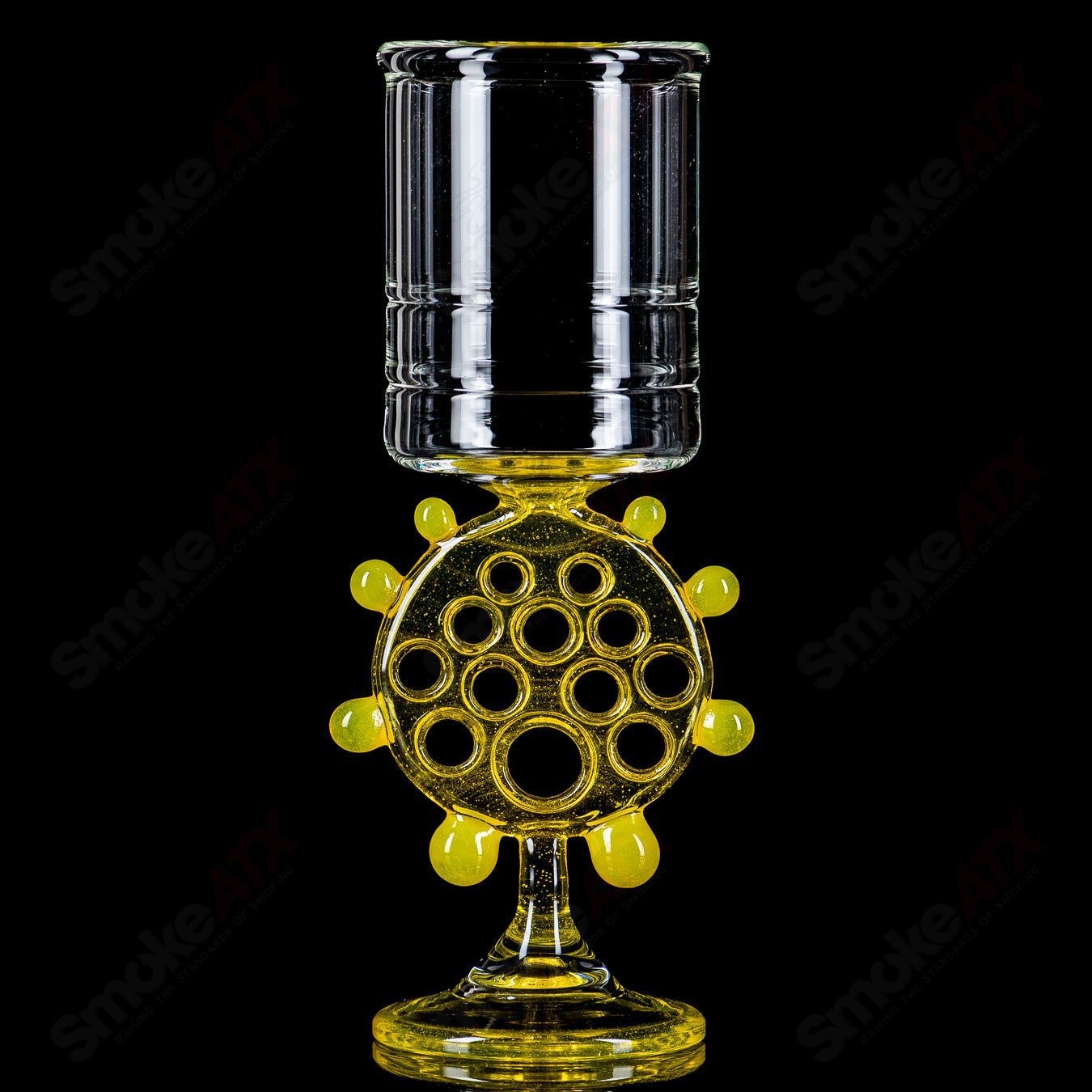 Swiss Perc - Nate Dizzle X Ben Belgrad - (UV) Footed Wine Goblet (Signed #1- 2016) - Smoke ATX