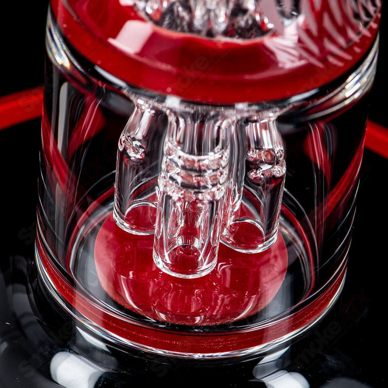 60mm Pillar Natty Neck Solid Foot Full Accent w F4 Perc (Lucy x Cherry) Sovereignty - Smoke ATX 