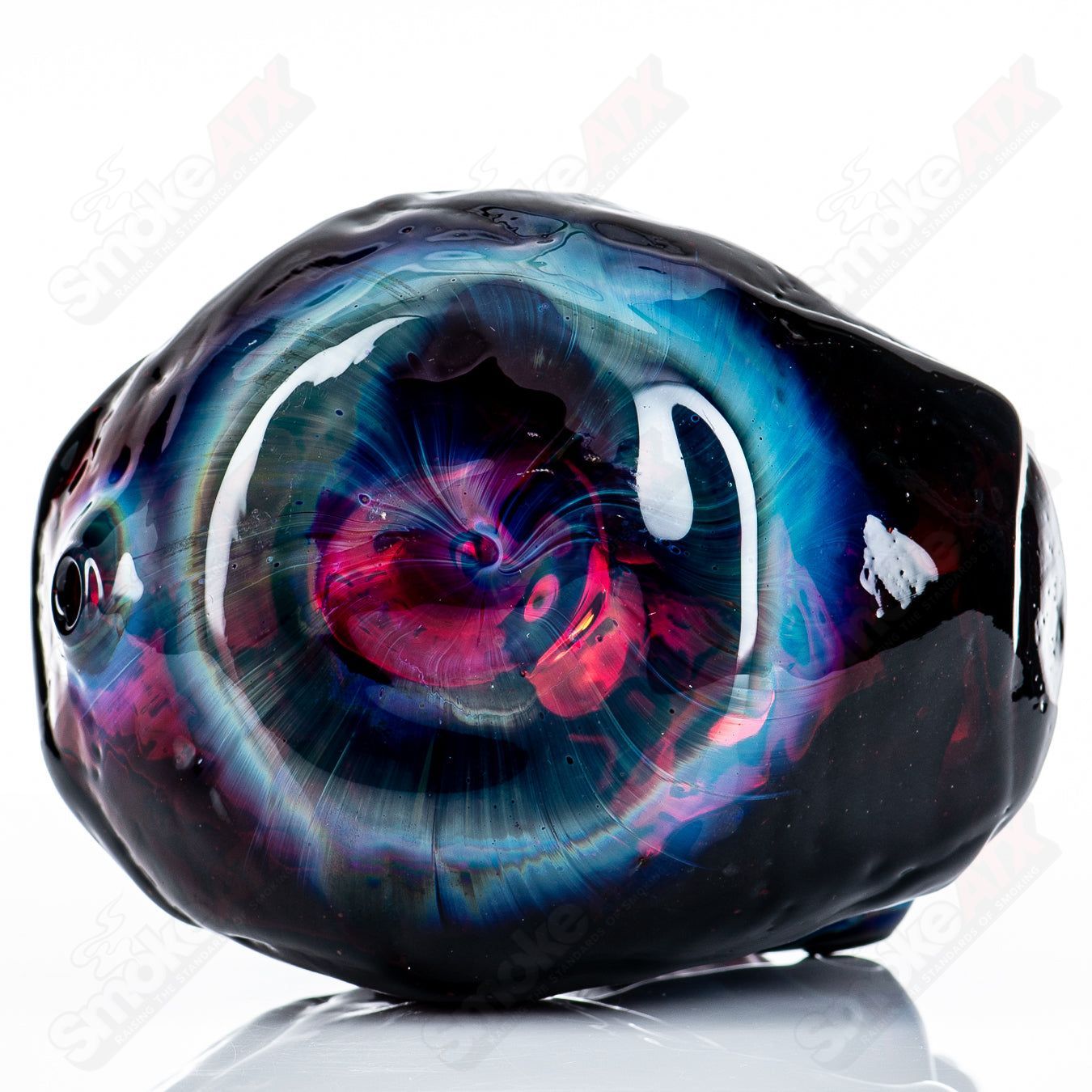 Fumed  Skull Dry Pipe by Team Snodgrass - Smoke ATX 