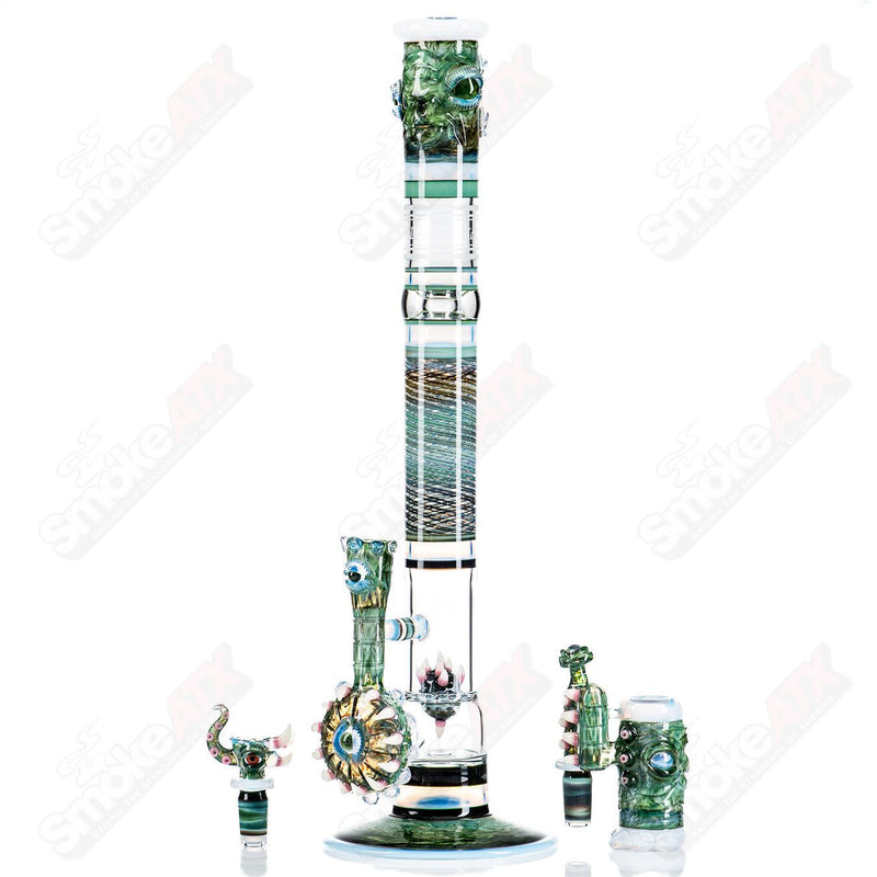 SoL-45 Lace Sphere & Dry Catcher Set by Salt x SoL Glassworks - Smoke ATX 