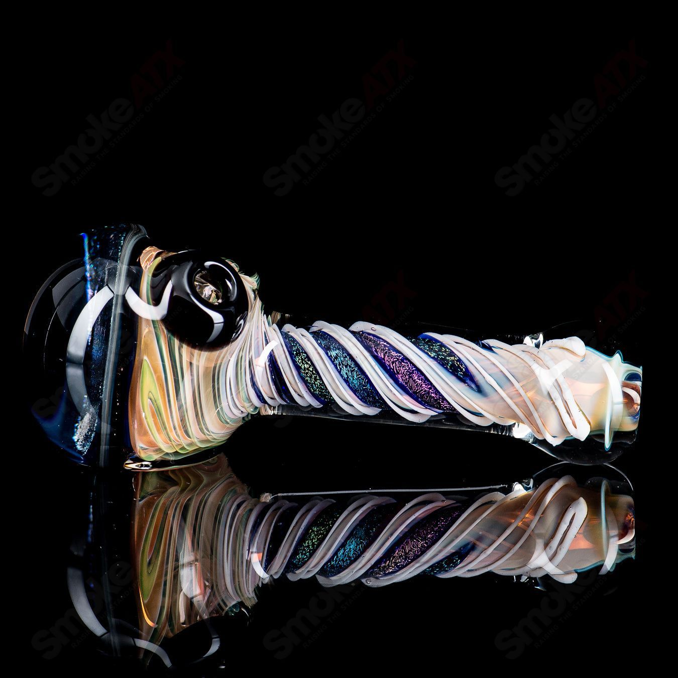 #1 Solid Dichro Head Spoon by Talent Glass - Smoke ATX 