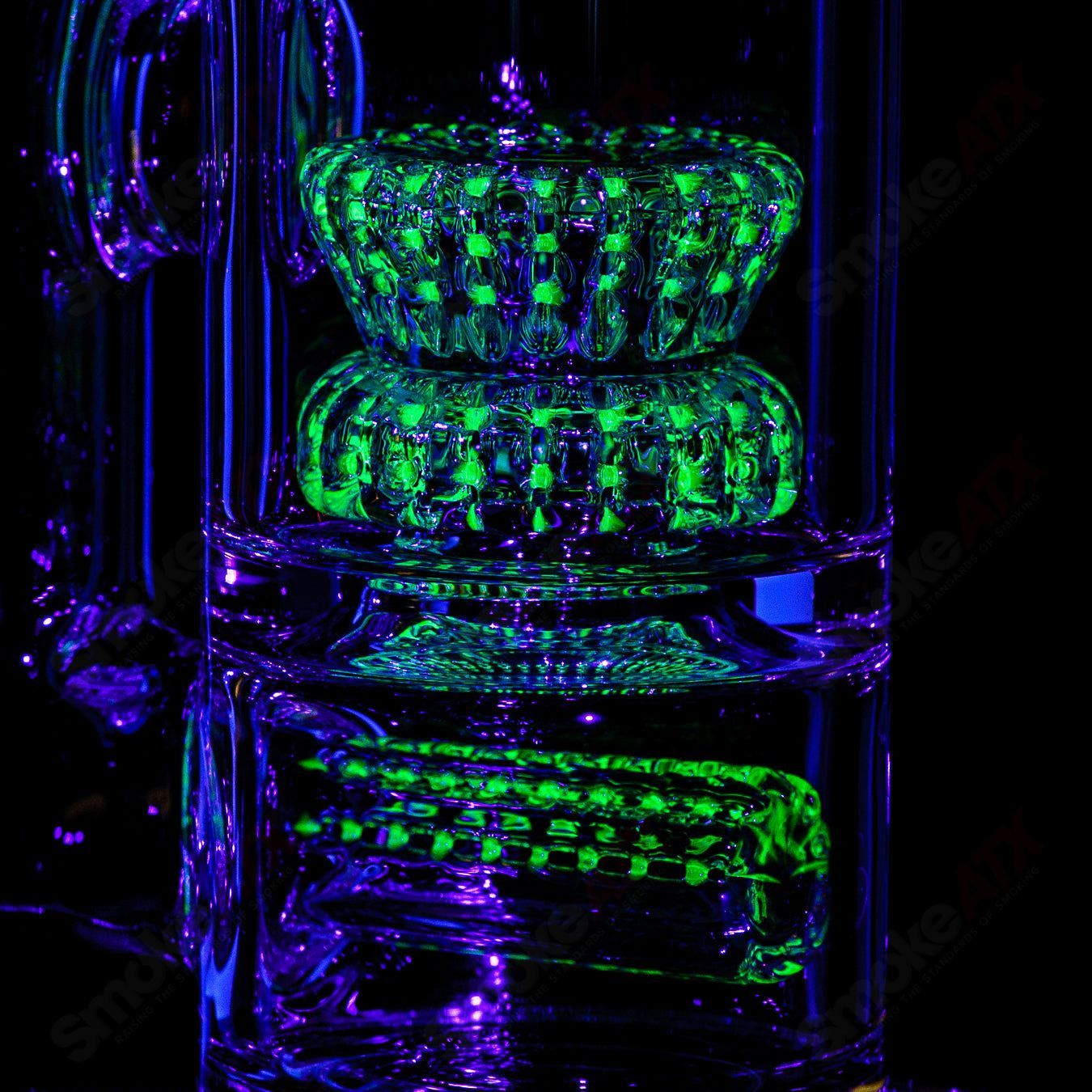 60mm UV Horizonline/Crown Perc Tube  Rawlins Glass - Smoke ATX