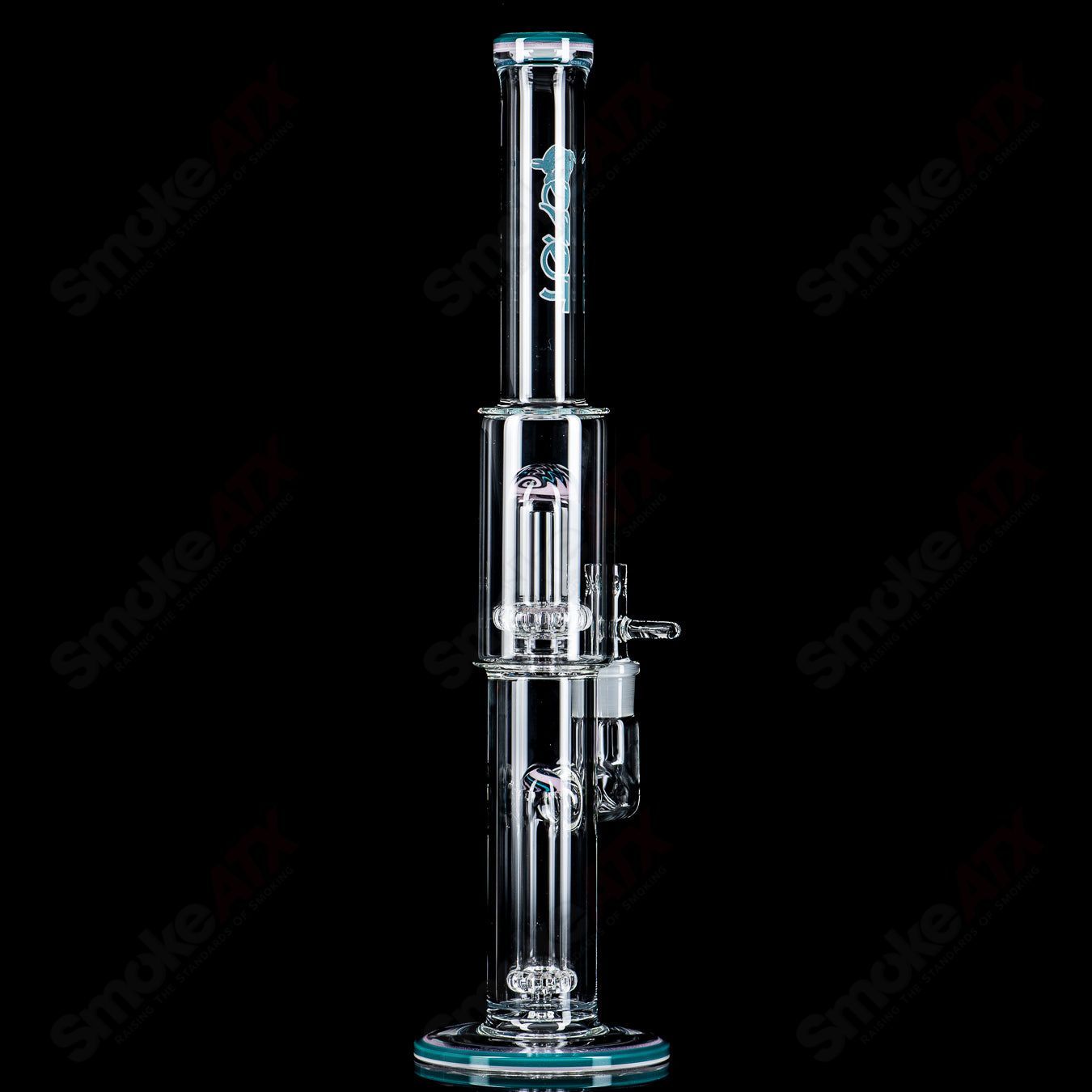 #3 18mm Full Size Circ to Circ w/ Reversal Sections by Toro Glass - Smoke ATX 