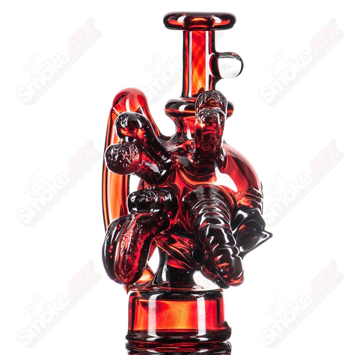 Skull Puffco Top by Grime Glass - Smoke ATX 