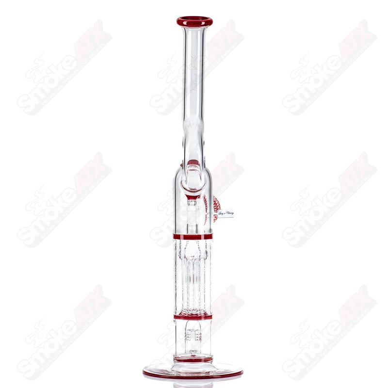 60mm Pillar Natty Neck Solid Foot Full Accent w F4 Perc (Lucy x Cherry) Sovereignty - Smoke ATX 