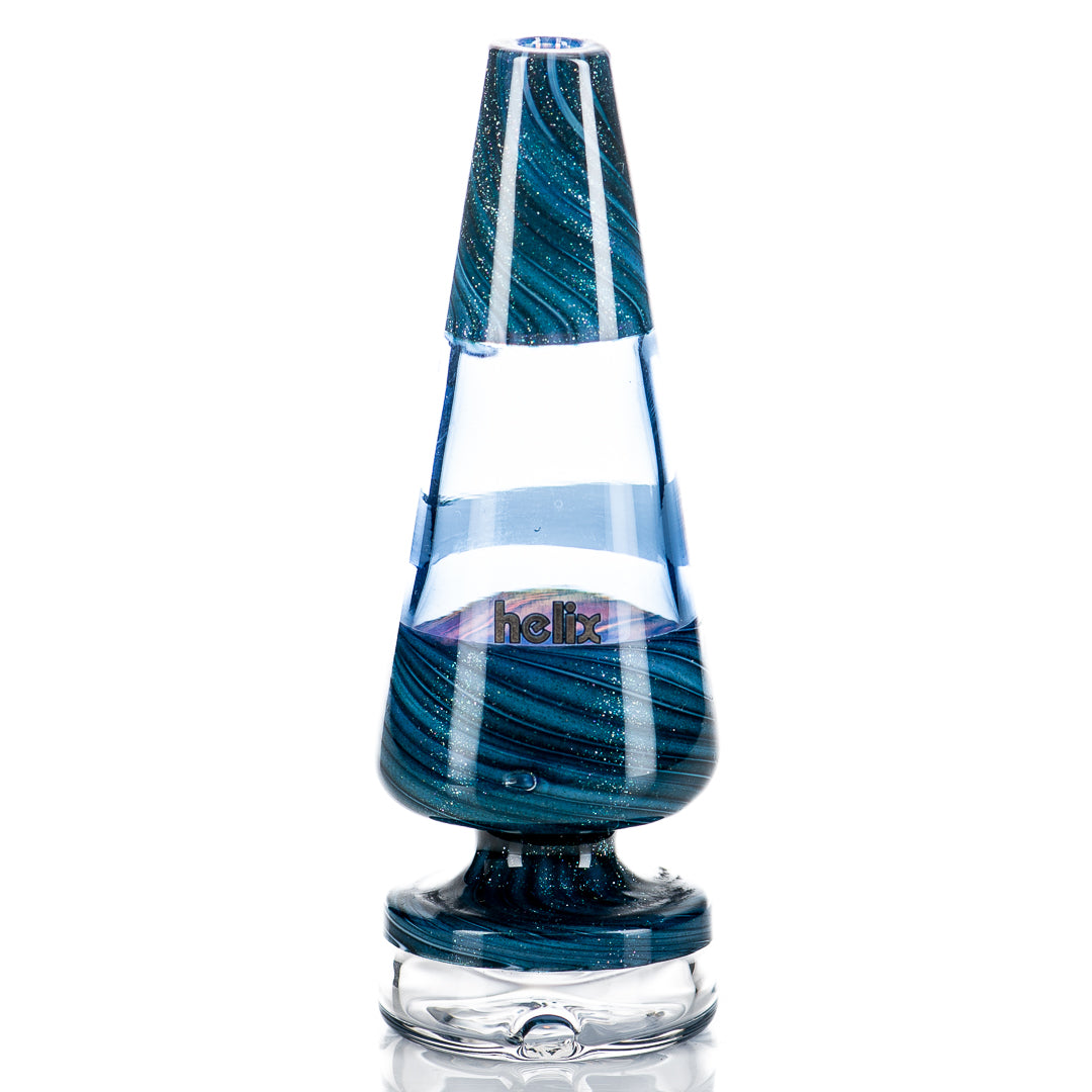 Blue Puffco Peak Dry Top glass accessory by American Helix X Indo, designed for Puffco Peak vaporizer.