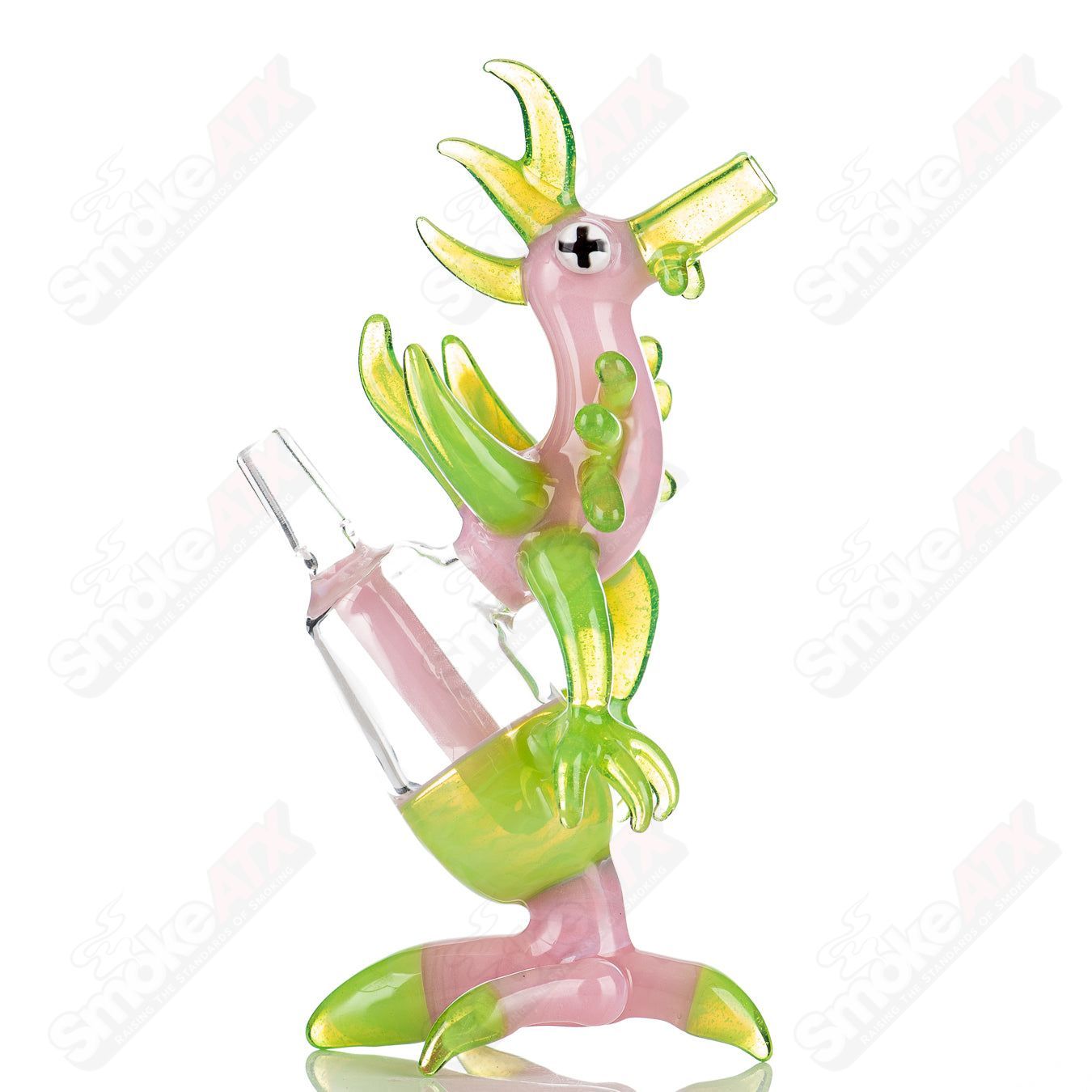 Chicken Rig (Pink/Green) JOP Glass - Smoke ATX