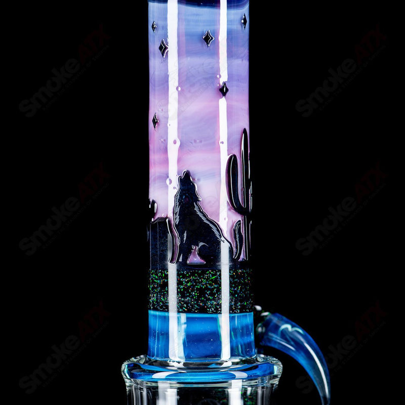 #1 Straight Tube w/ Gridded Percs by Subliminal Glass