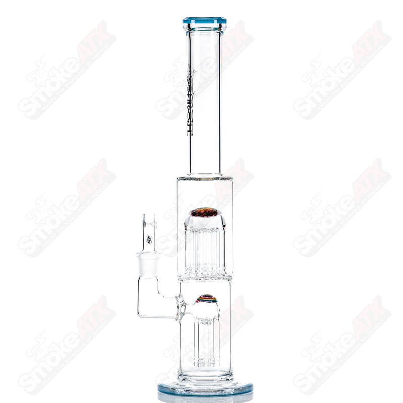 #1 18mm 7/13 Arm Perc w Worked Sections Toro Glass