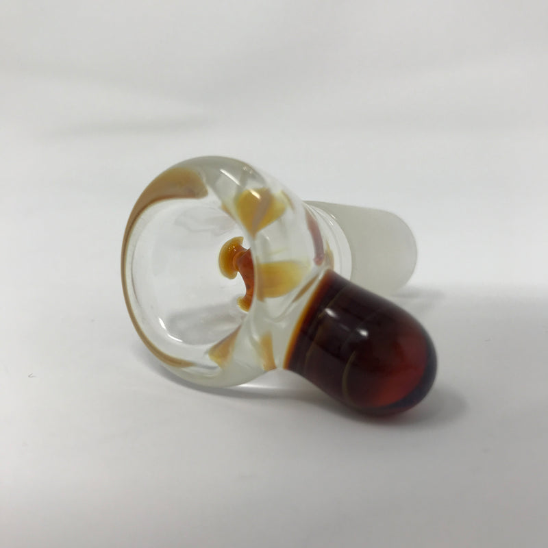 Amber Purple Black T Glass 18mm Partial Accent Slide - Smoke ATX