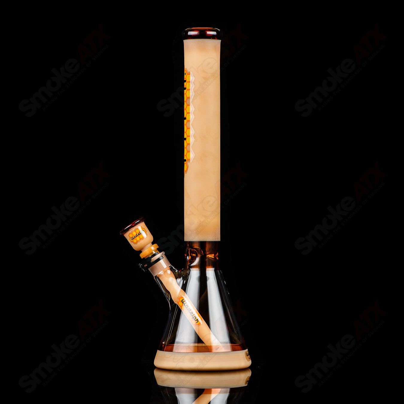 Full Color Frosted Honeycomb Series Beaker Illadelph - Smoke ATX