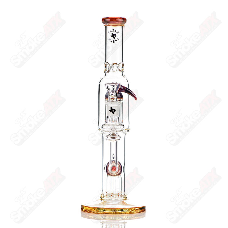 16in 18mm Twin 8 Arm (Amber Purple) Texas Tubes - Smoke ATX