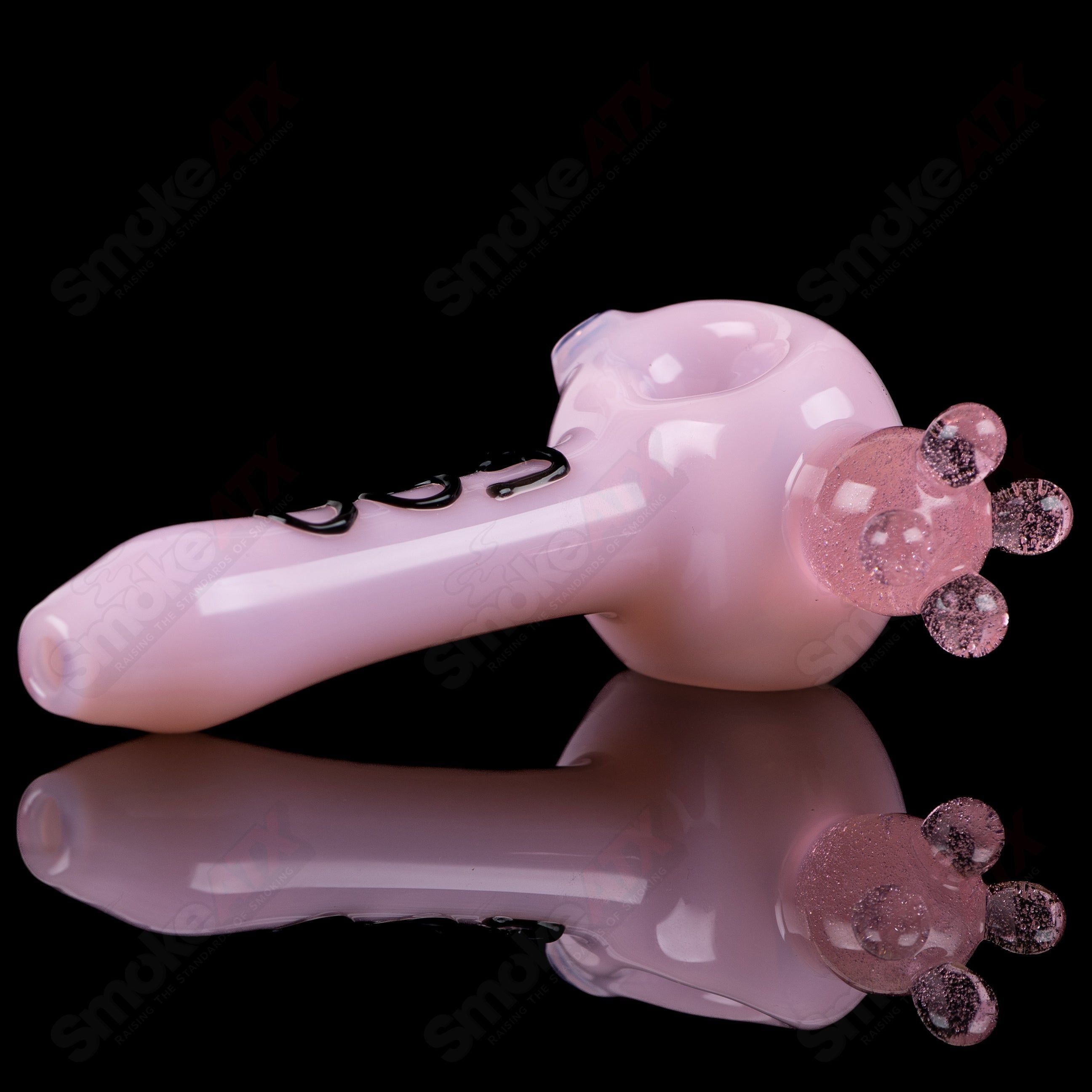 Pink Cow Print Spoon Pipe Adventures In Glass Blowing - Smoke ATX