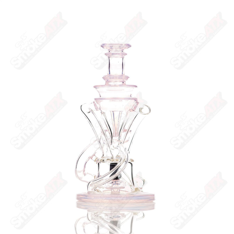 10mm V2 Double Up Ghost and Rose Quartz Recycler Cerio/Gathered Illusions Collab - Smoke ATX