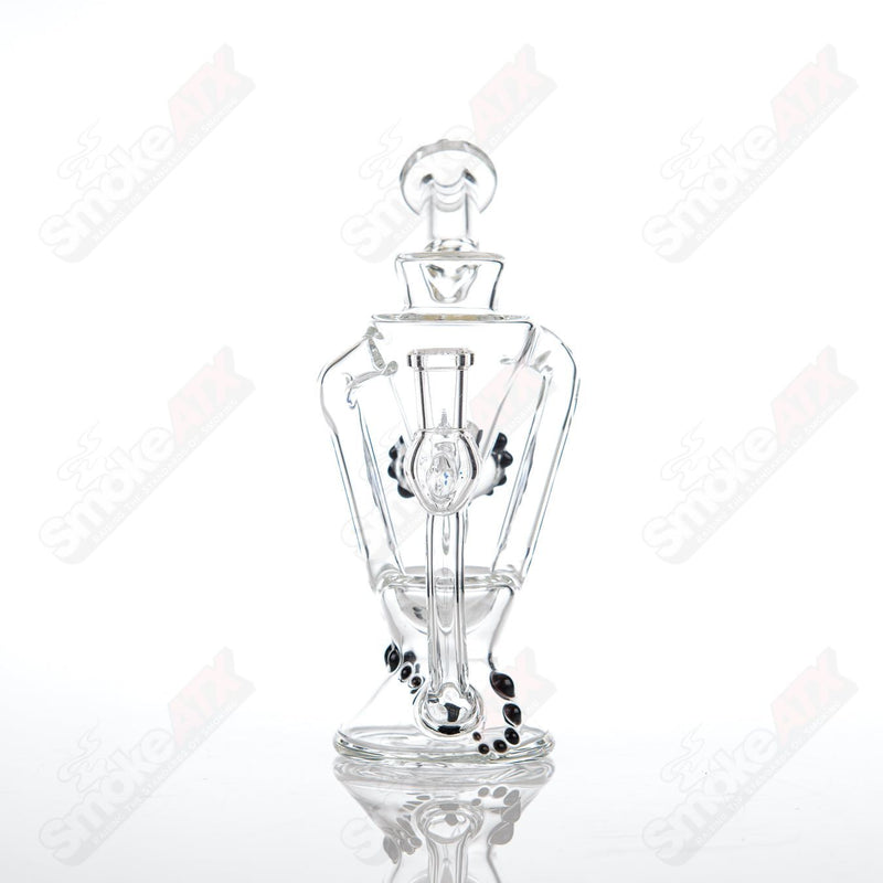 Clear Dual Uptake Recycler King Leo Glass - Smoke ATX