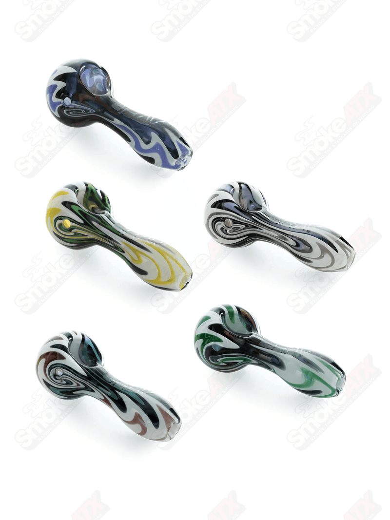 4in Color Wig Wag Spoon Grav Labs - Smoke ATX