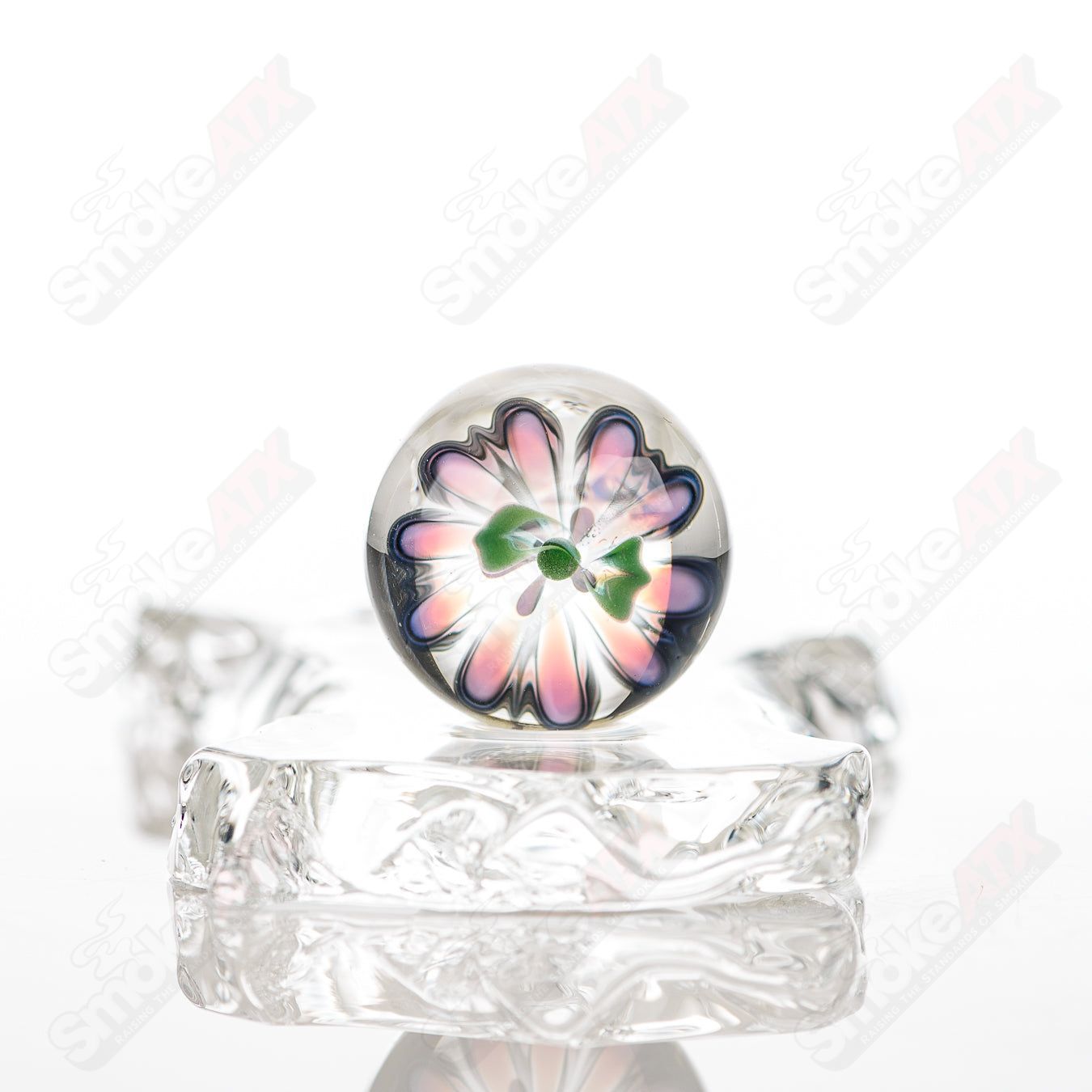 #3 Flower Topper Marble Kobuki Glass Kobuki Glass - Smoke ATX