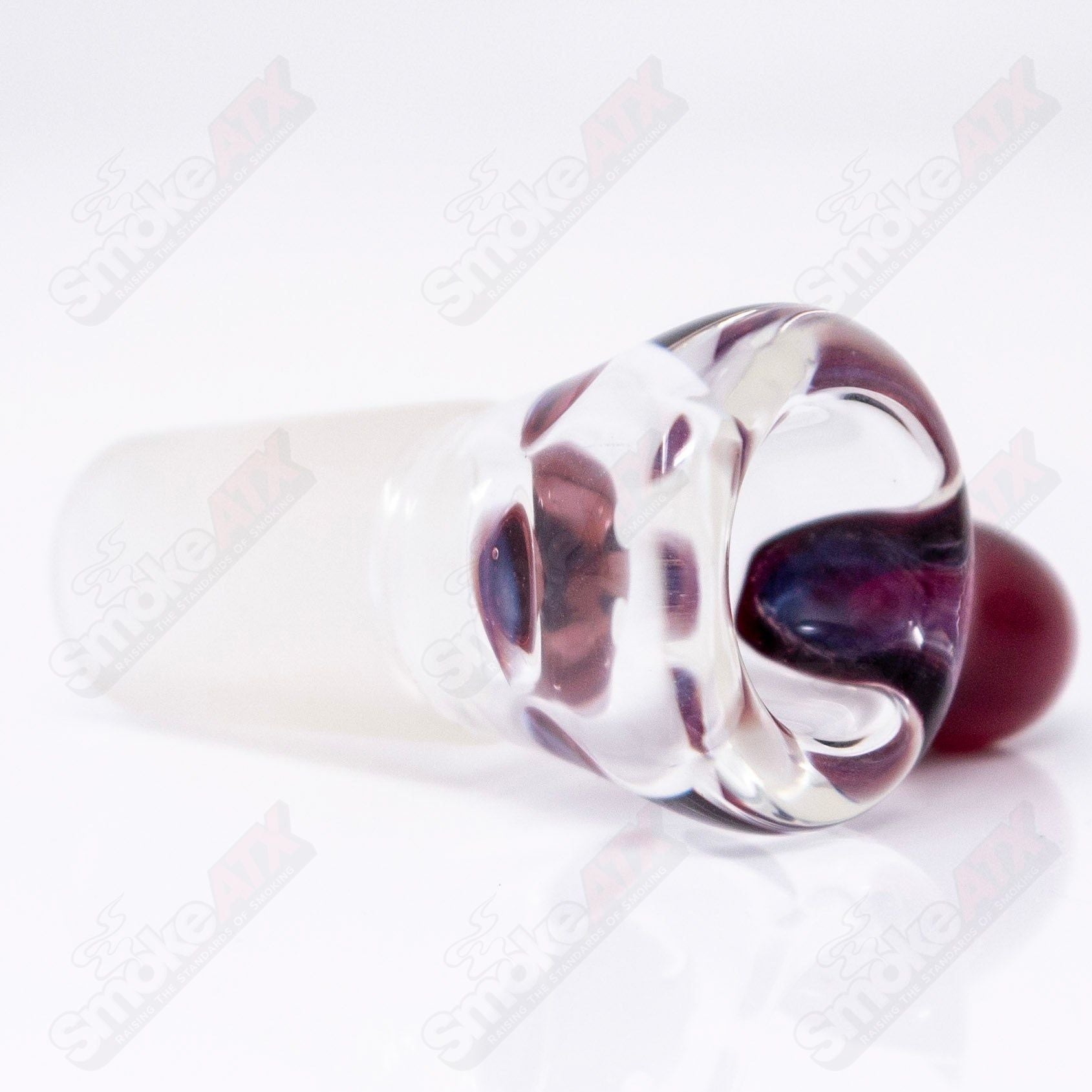 Black T Glass 18mm Partial Accent Slide #5 - Smoke ATX