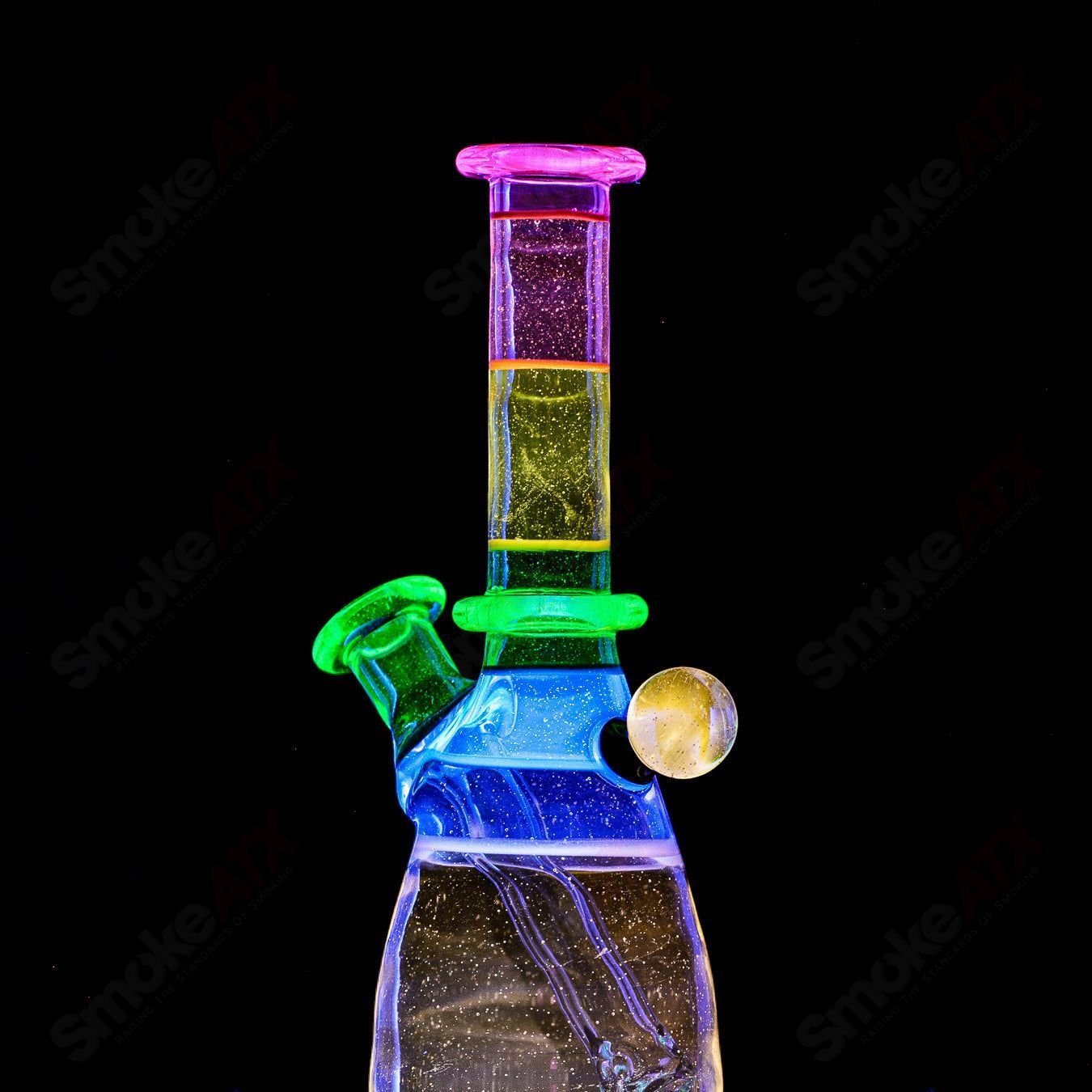 1 10mm UV Secret Double Rainbow Tube Dustorm Glass - Smoke ATX
