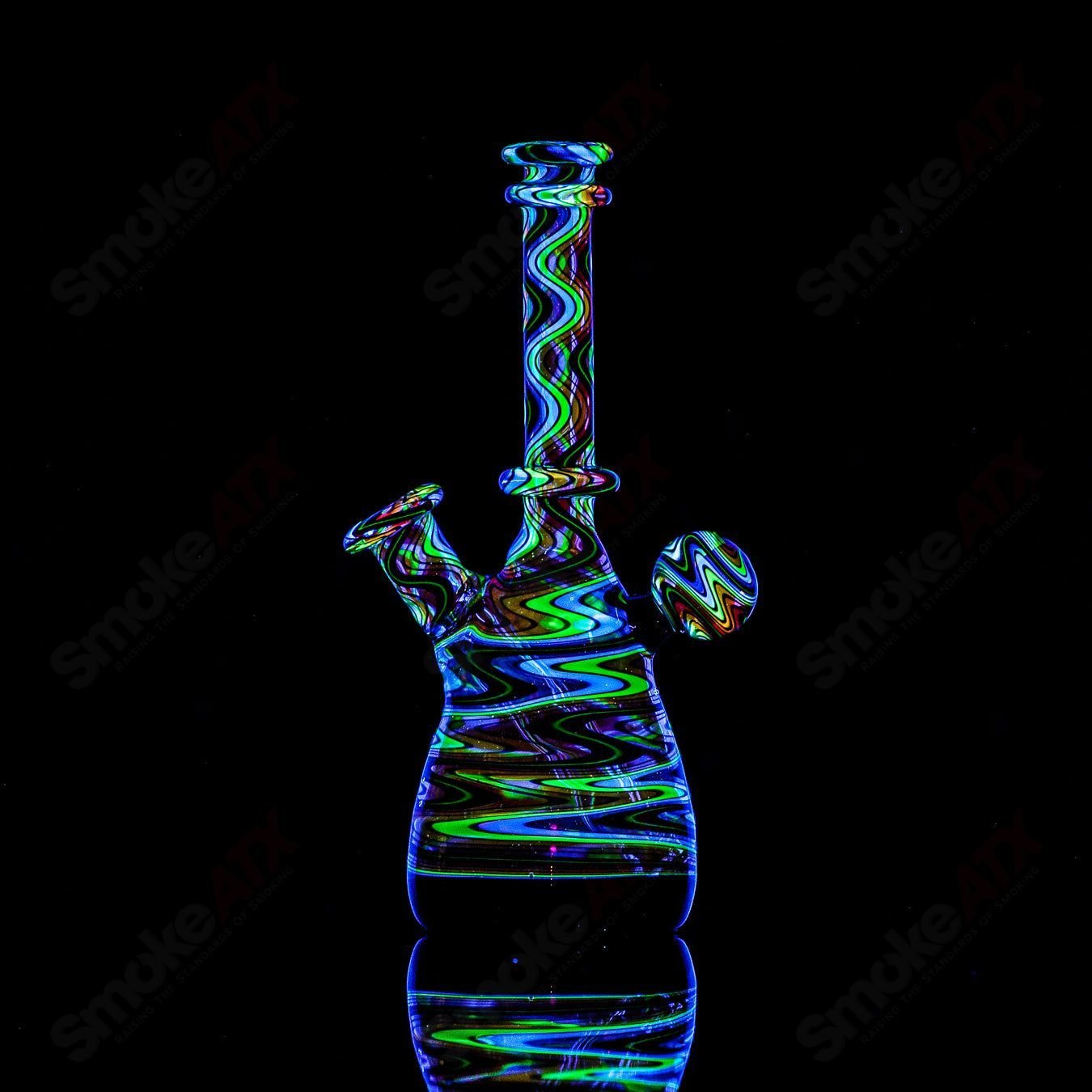 1 10mm UV Secret Rainbow Mini Tube Dustorm Glass - Smoke ATX