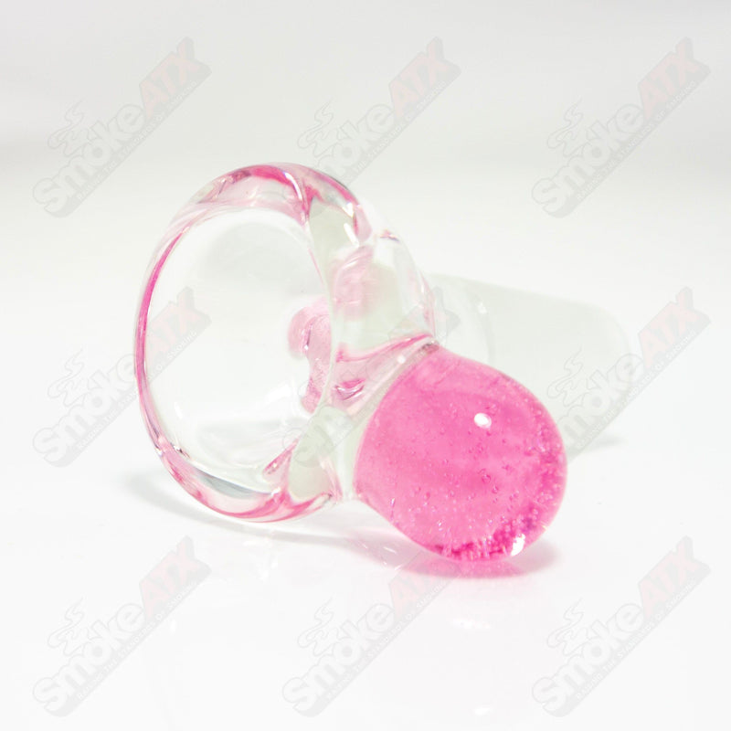 Pink lollipop CFL Black T Glass 18mm Partial Accent Slide