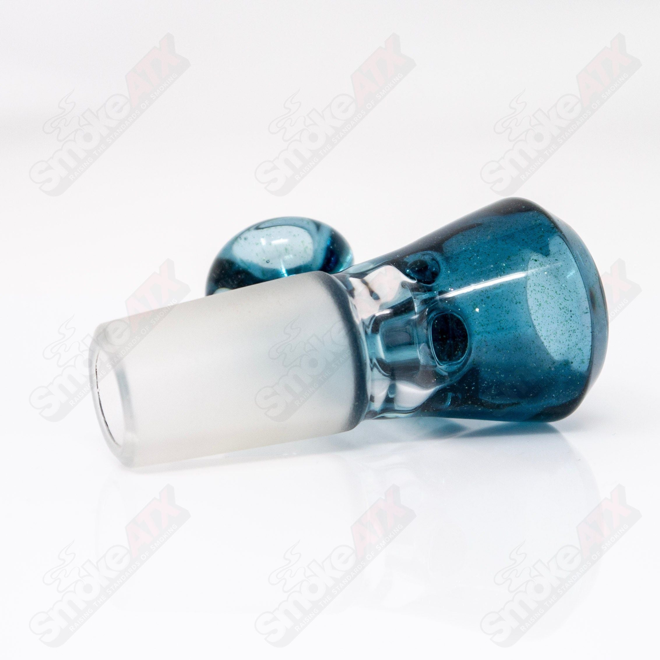Blue Stardust 18mm Full Accent Slide Black T Glass #2 - Smoke ATX