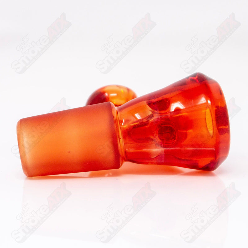 Iced Sunstone Black T Glass 18mm Fully Worked Slide - Smoke ATX